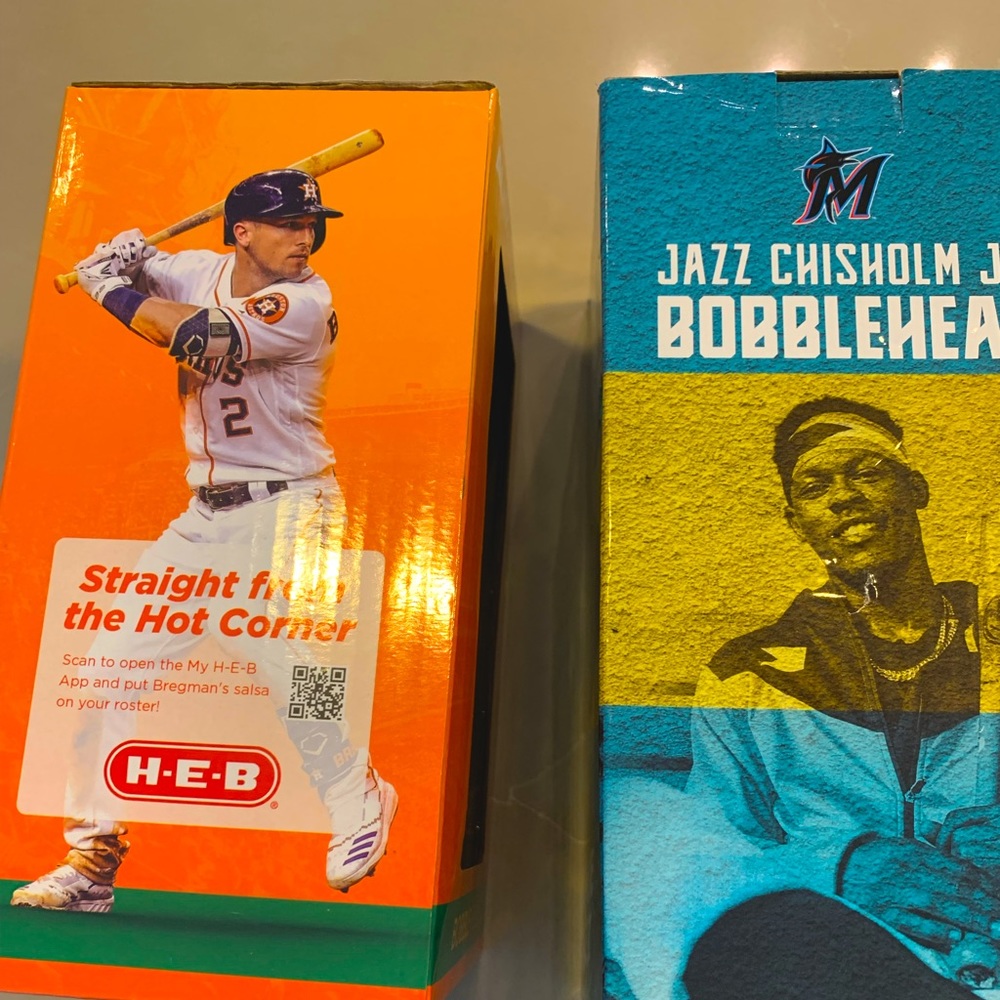 Alex Breggy Bomb and Chaz Bobbleheads